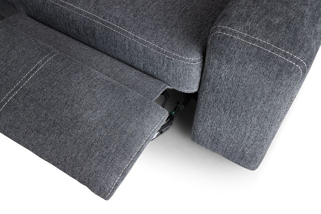 Callum Dark Gray Fabric Large Dual Manually Reclining Two-arm Sectional