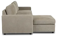 Addie Gray Fabric Left Chaise Storage Sectional