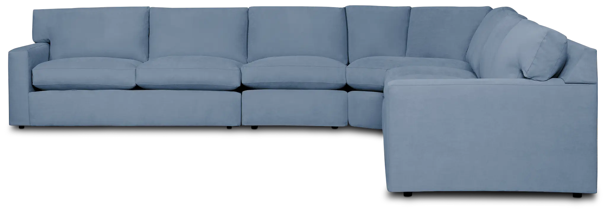 Hudson Blue Fabric Large 2-arm Wedge Sectional Hudson Blue Fabric Large 2-arm Wedge Sectional