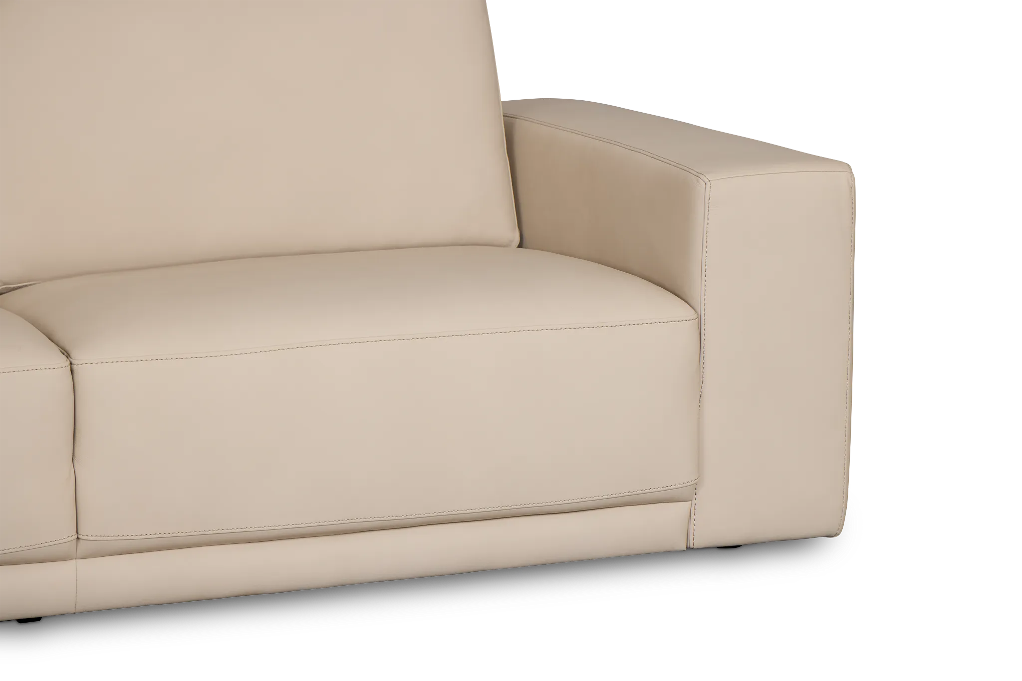 Kellan Ivory Leather Left Chaise Sectional