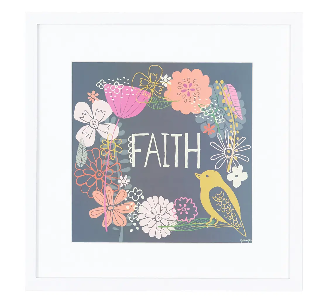 Faith Multicolored Framed Wall Art Faith Multicolored Framed Wall Art