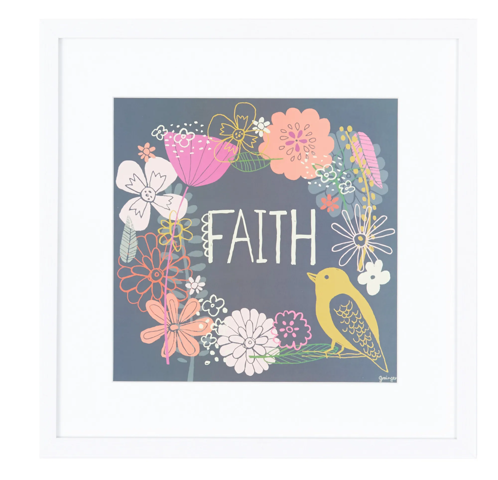 Faith Multicolored Framed Wall Art