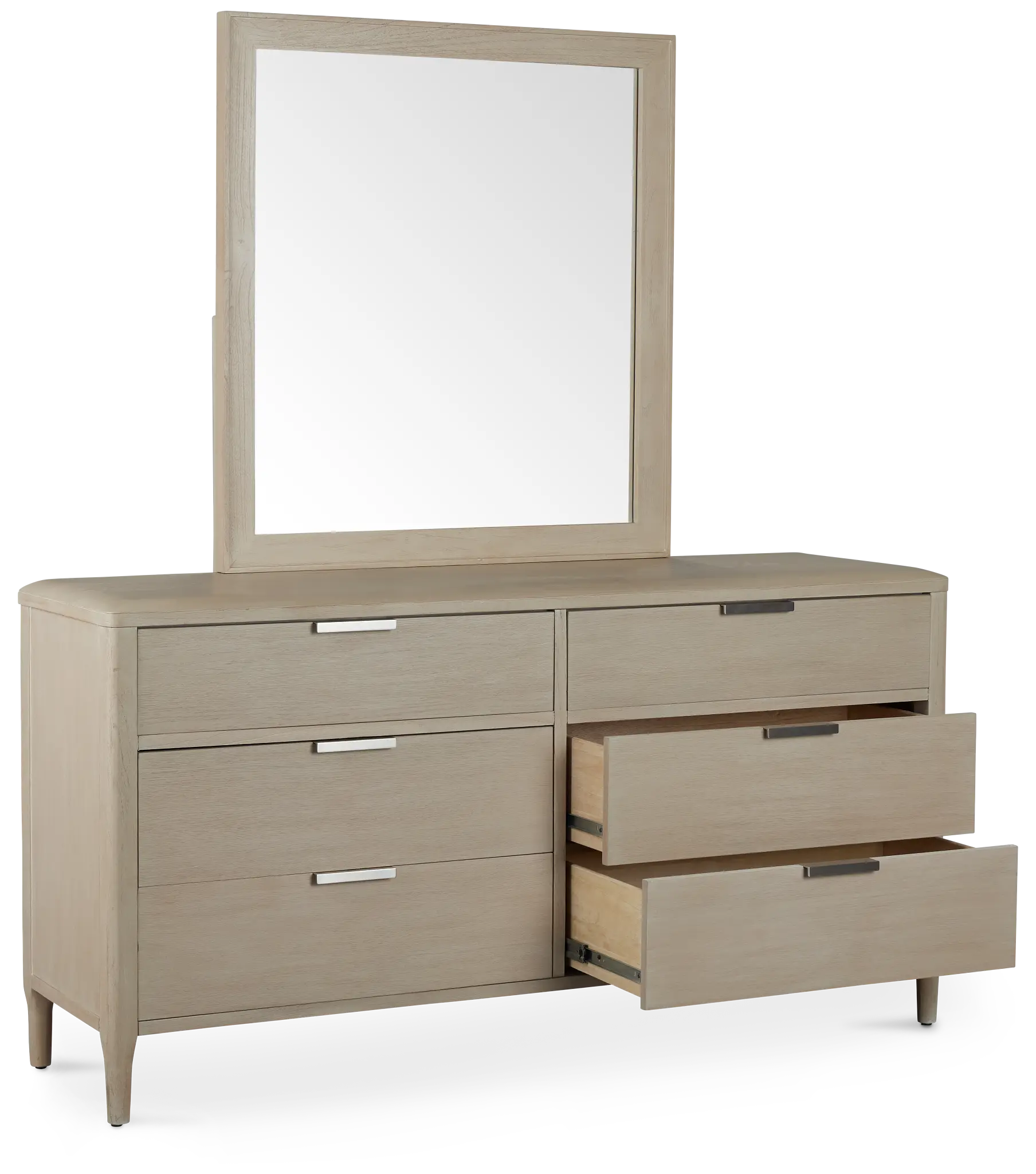 Castello Light Tone Dresser & Mirror Castello Light Tone Dresser & Mirror