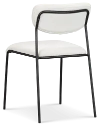Lynden White Metal Upholstered Side Chair