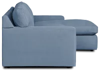 Hudson Blue Fabric Right Chaise Sectional