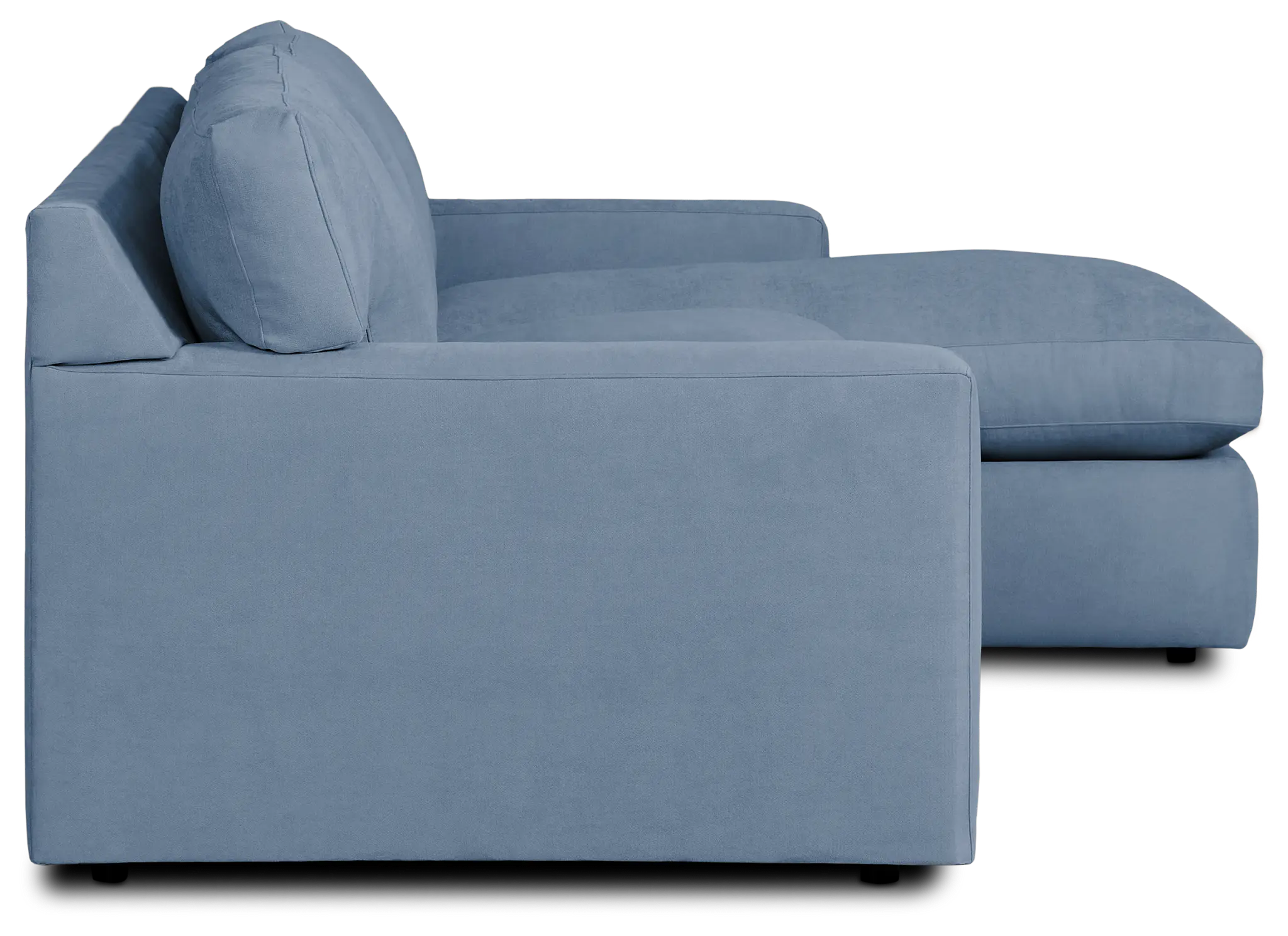 Hudson Blue Fabric Right Chaise Sectional Hudson Blue Fabric Right Chaise Sectional