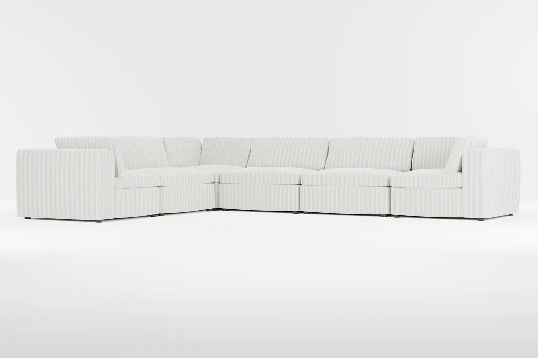 Destin Sea Lane Light Gray Fabric 6-piece Modular Sectional Destin Sea Lane Light Gray Fabric 6-piece Modular Sectional