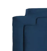 Whitney Dark Blue Uph Platform Bed