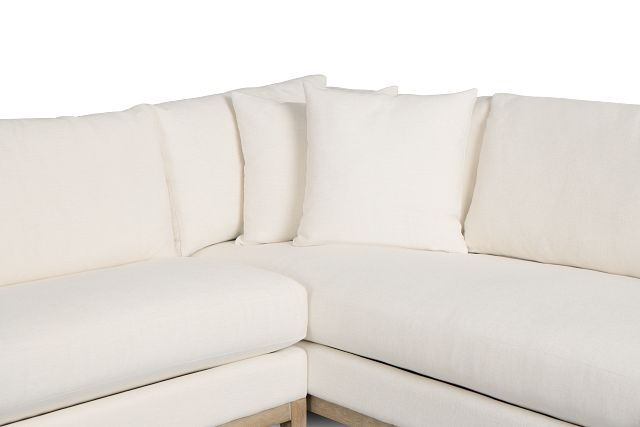 Emma White Medium Two-arm Sectional