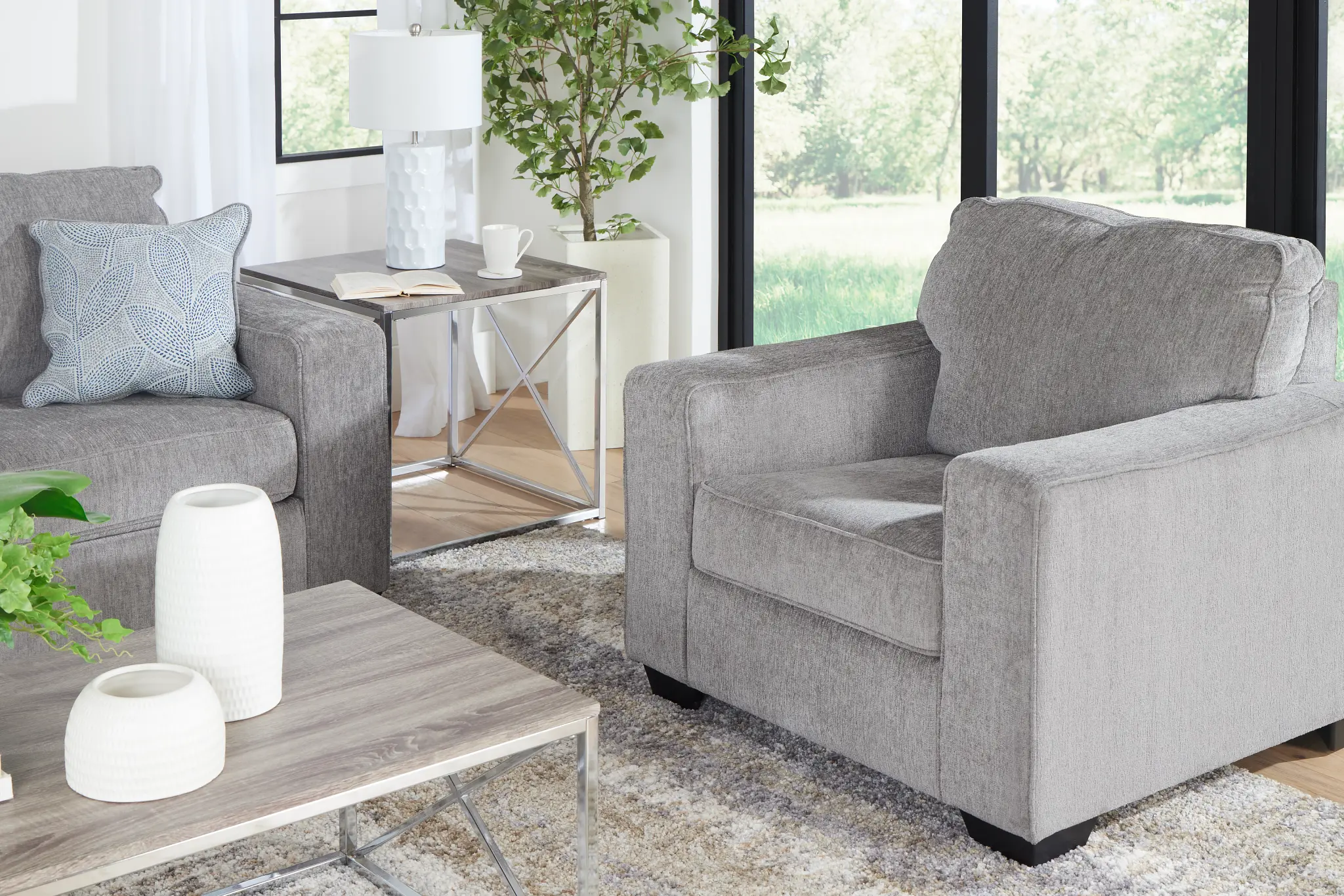 Altari Light Gray Micro Chair Altari Light Gray Micro Chair