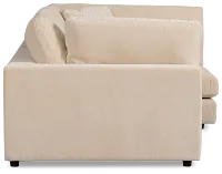 Lounge Light Beige Fabric Right Chaise Sectional