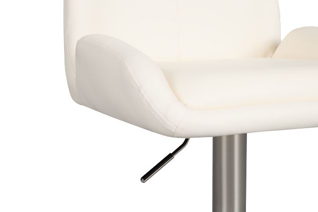 Fairfax White Uph Adjustable Stool