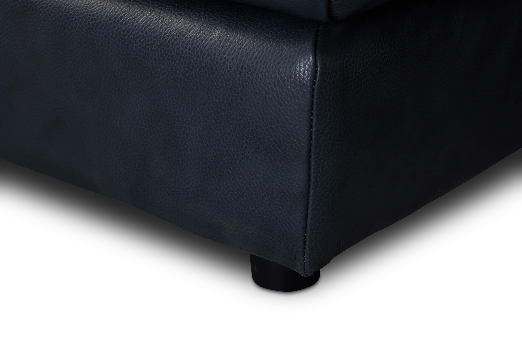 Rowan Navy Leather U-shaped Sectional W/ Right Bumper Rowan Navy Leather U-shaped Sectional W/ Right Bumper