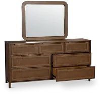 Pacific Mid Tone 7-drawer Dresser & Mirror