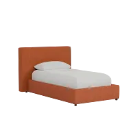 Grayton Merino Brown 44" Upholstered Platform Bed