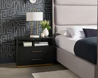 Ciara Black Nightstand