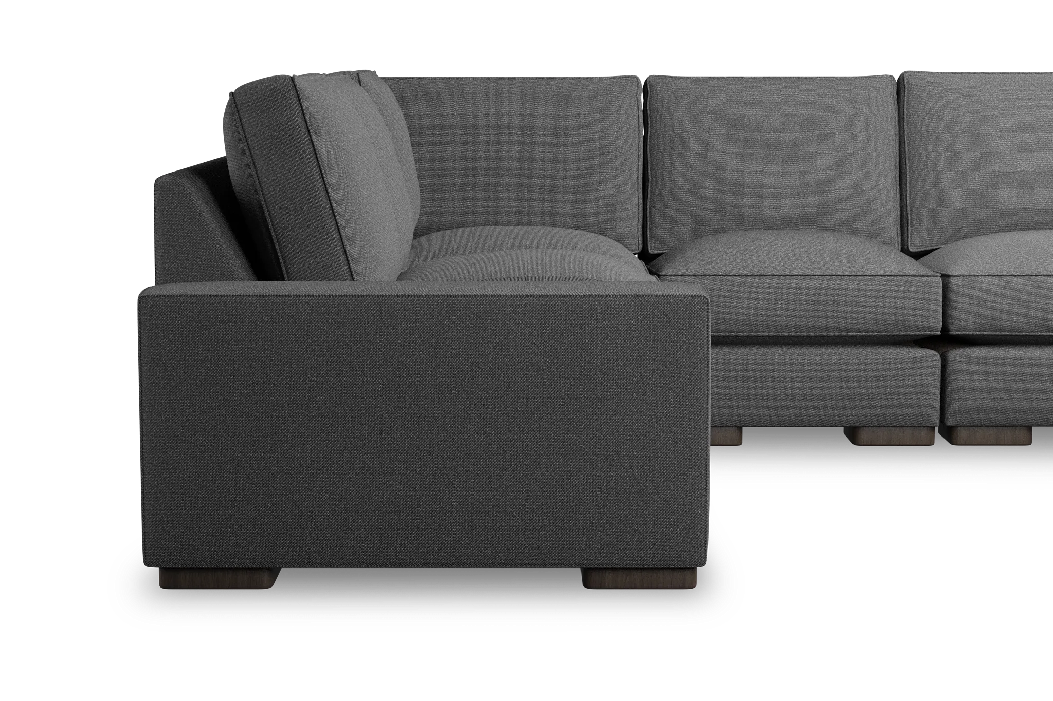 Edgewater Delray Dark Gray Medium Two-arm Sectional