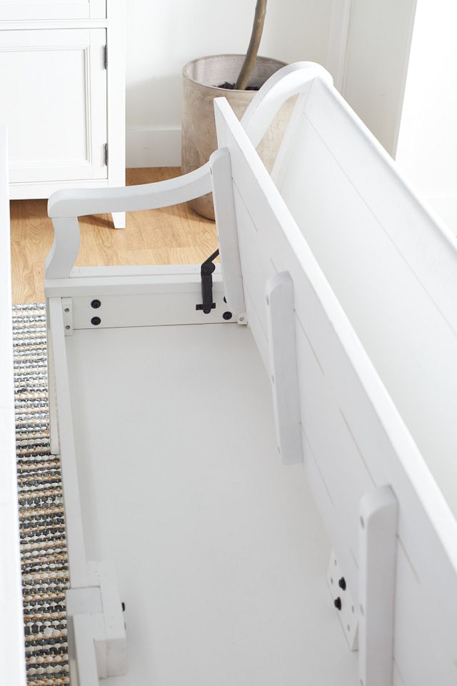 Heron Cove White Storage Dining Bench