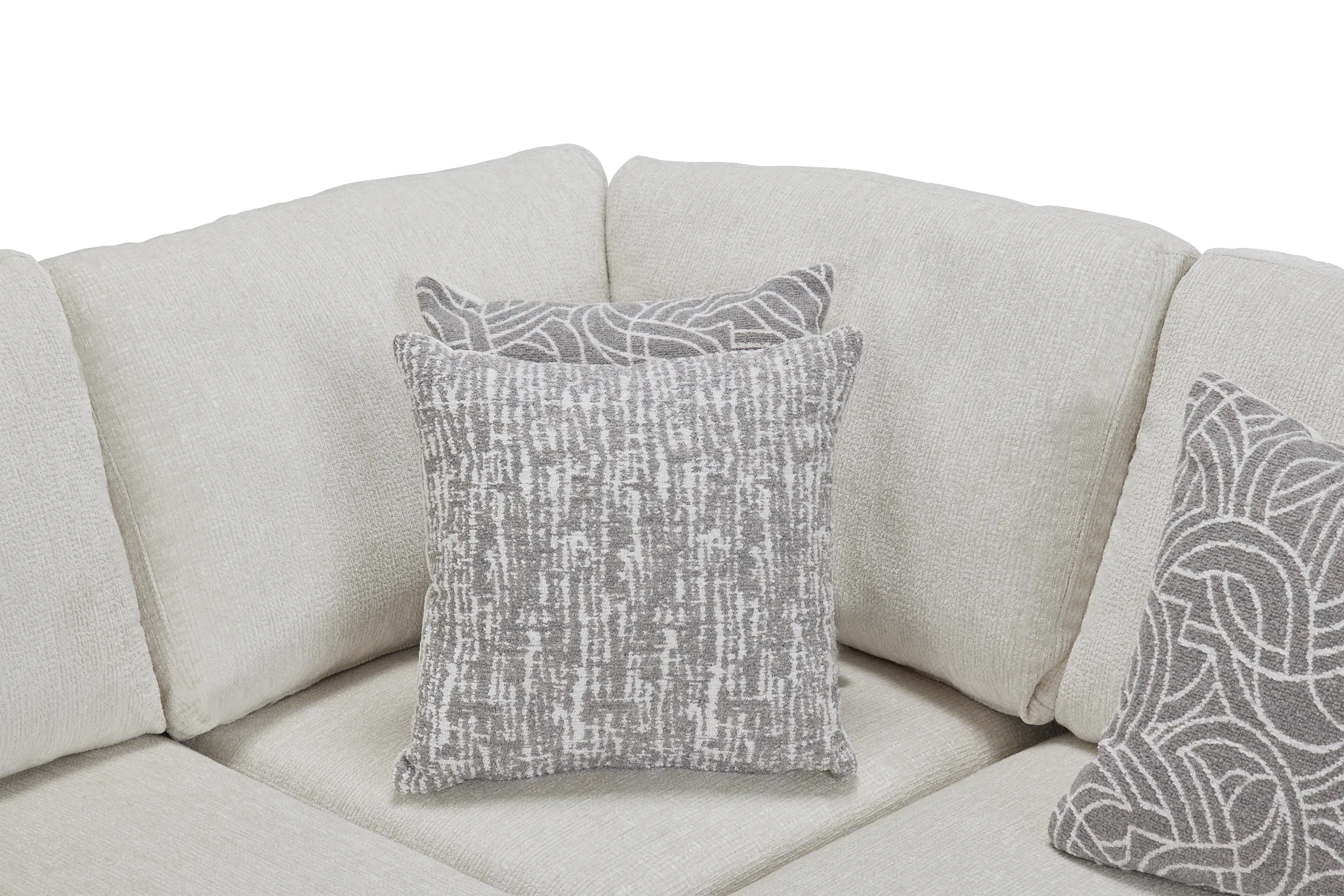 Blakely White Fabric Left Chaise Storage Sectional