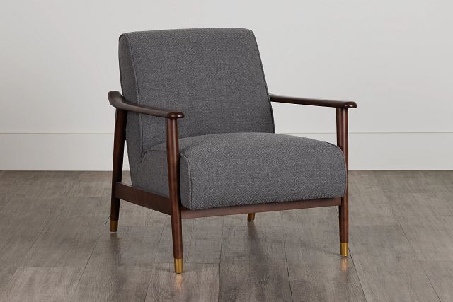 Julian Dark Gray Fabric Accent Chair