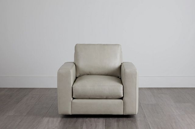 Dawkins Taupe Leather Swivel Chair (0)