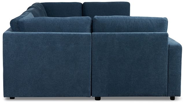 Addie Blue Fabric 8-piece Pit Storage Sectional
