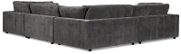 Lounge Dark Gray Fabric Medium Right Chaise Sectional