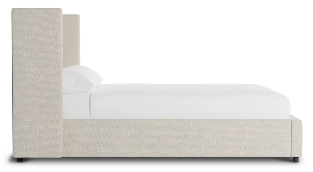 Captiva Suave Beige 48" Upholstered Shelter Bed