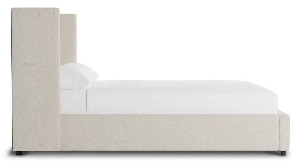 Captiva Suave Beige 48" Upholstered Shelter Bed Captiva Suave Beige 48" Upholstered Shelter Bed