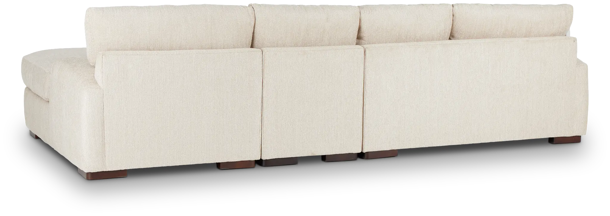 Alpha Beige Fabric Small Right Chaise Sectional Alpha Beige Fabric Small Right Chaise Sectional