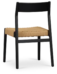 Santorini Black Woven Side Chair