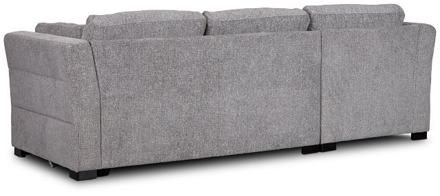 Amber Dark Gray Fabric Small Left Chaise Sleeper Sectional