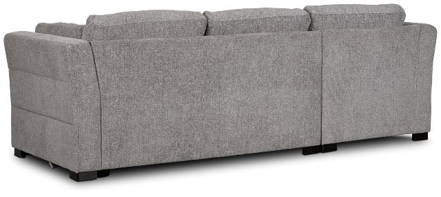 Amber Dark Gray Fabric Small Left Chaise Storage Sleeper Sectional