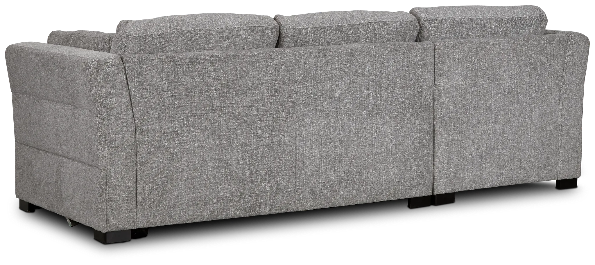 Amber Dark Gray Fabric Small Left Chaise Storage Sleeper Sectional