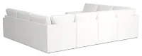 Citymod White Fabric 8-piece Modular Sectional