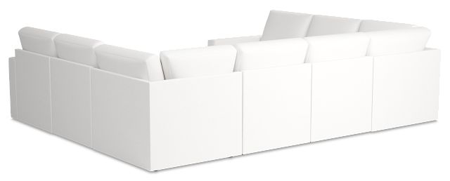 Citymod White Fabric 8-piece Modular Sectional