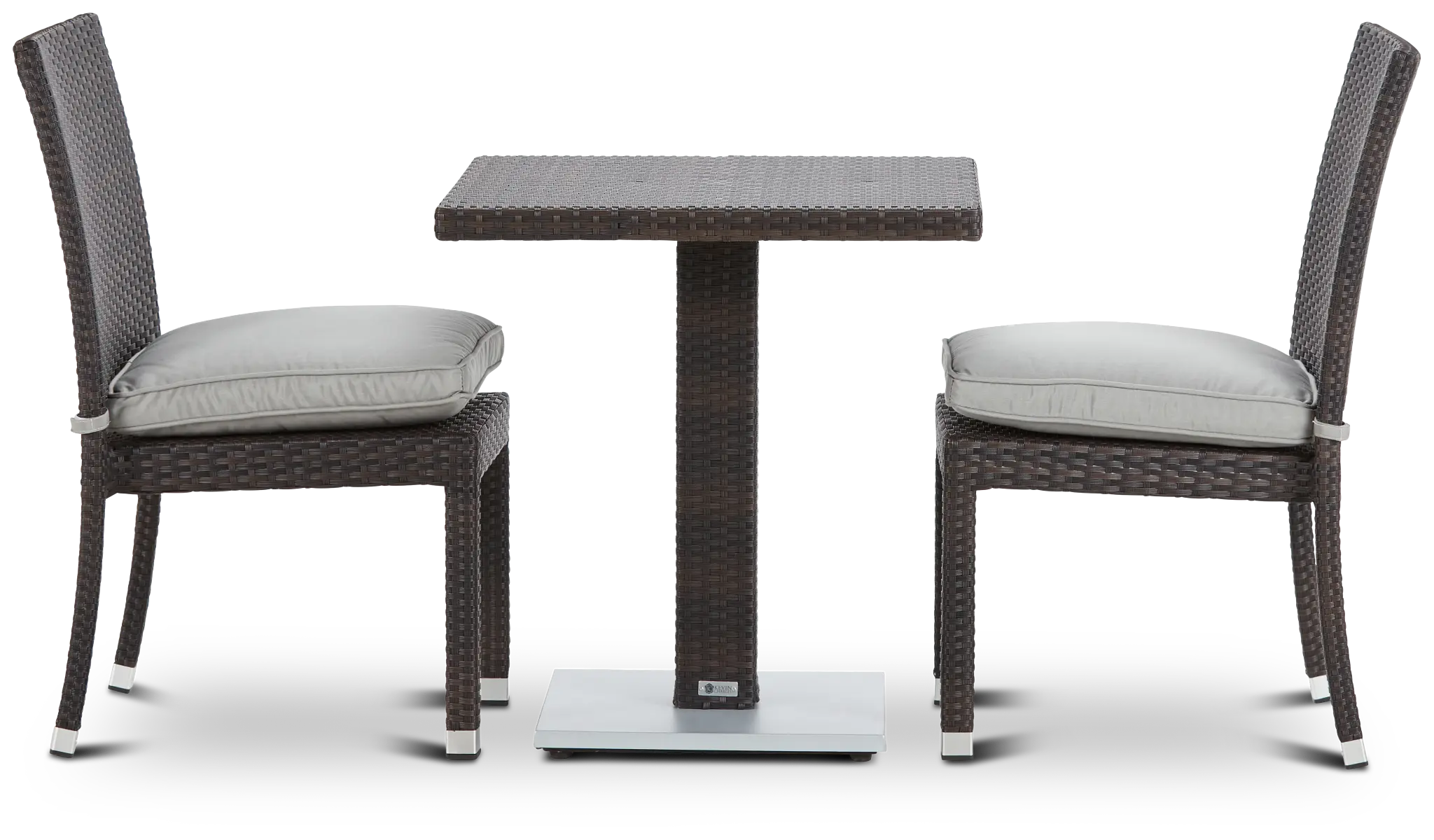 Zen Gray 27" Square Table & 2 Chairs Zen Gray 27" Square Table & 2 Chairs