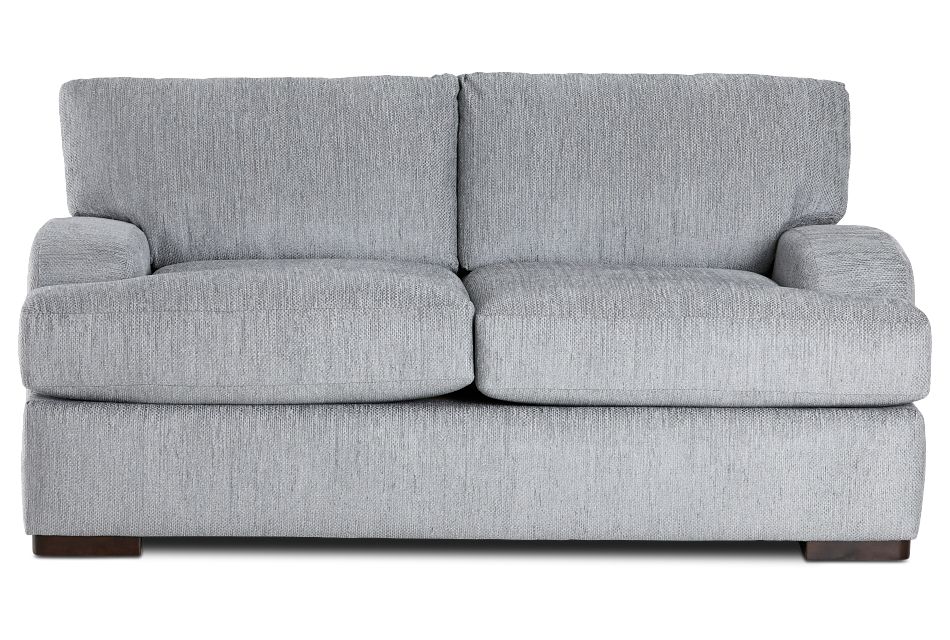 Alpha Light Gray Fabric Loveseat Living Room Loveseats City Furniture