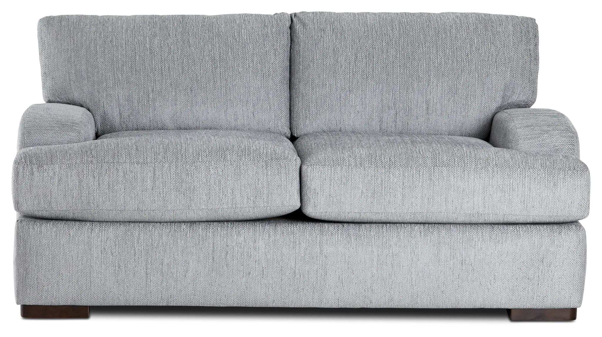 Alpha Light Gray Fabric Loveseat