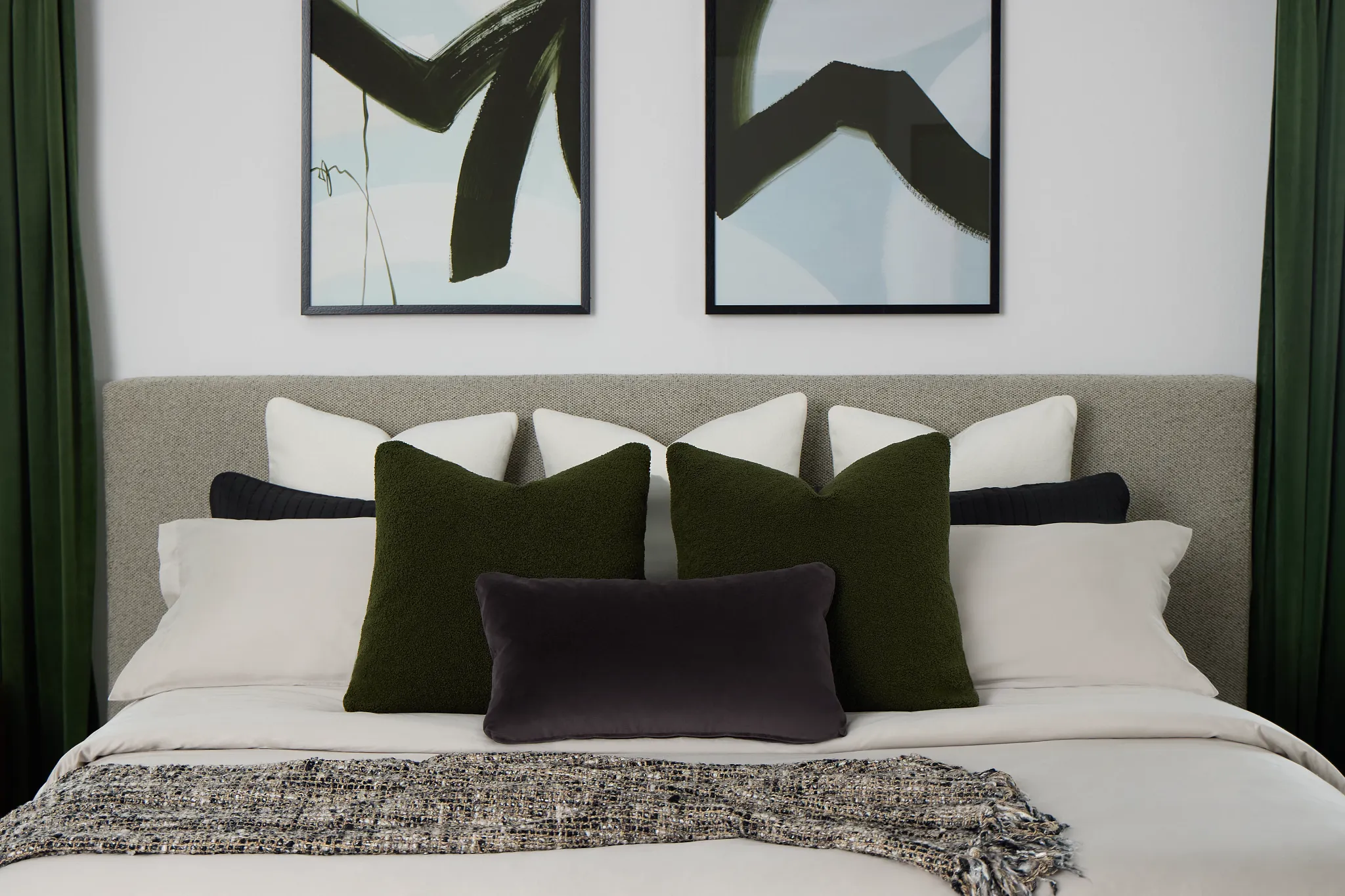 Lauran Black Lumbar Accent Pillow