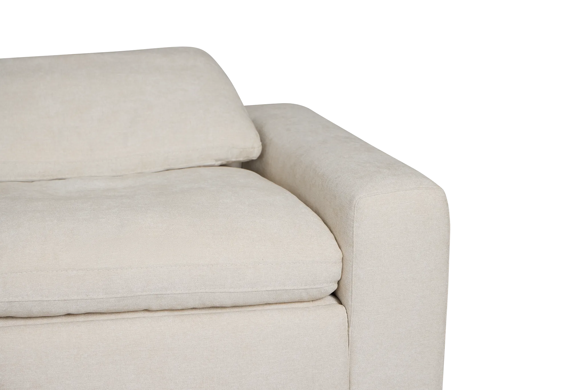 Drift Light Beige Fabric Medium Dual Power 2-arm Reclining Sectional