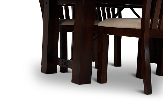 Napa Dark Tone Table & 4 Wood Chairs