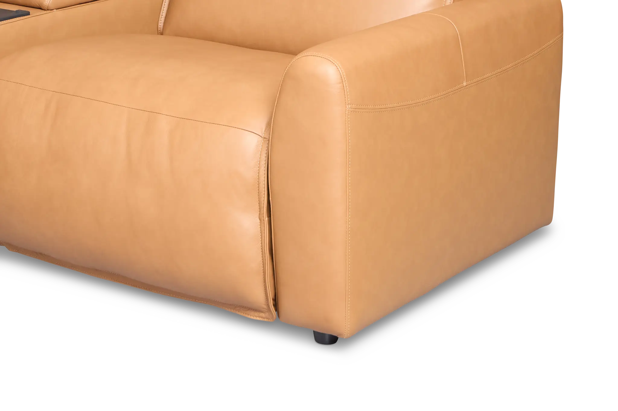 Edison Medium Brown Leather/Vinyl Medium Dual Power 2-arm Reclining Sectional Edison Medium Brown Leather/Vinyl Medium Dual Power 2-arm Reclining Sectional
