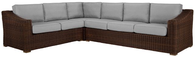 Canyon Dark Brown Gray Medium Right Sectional