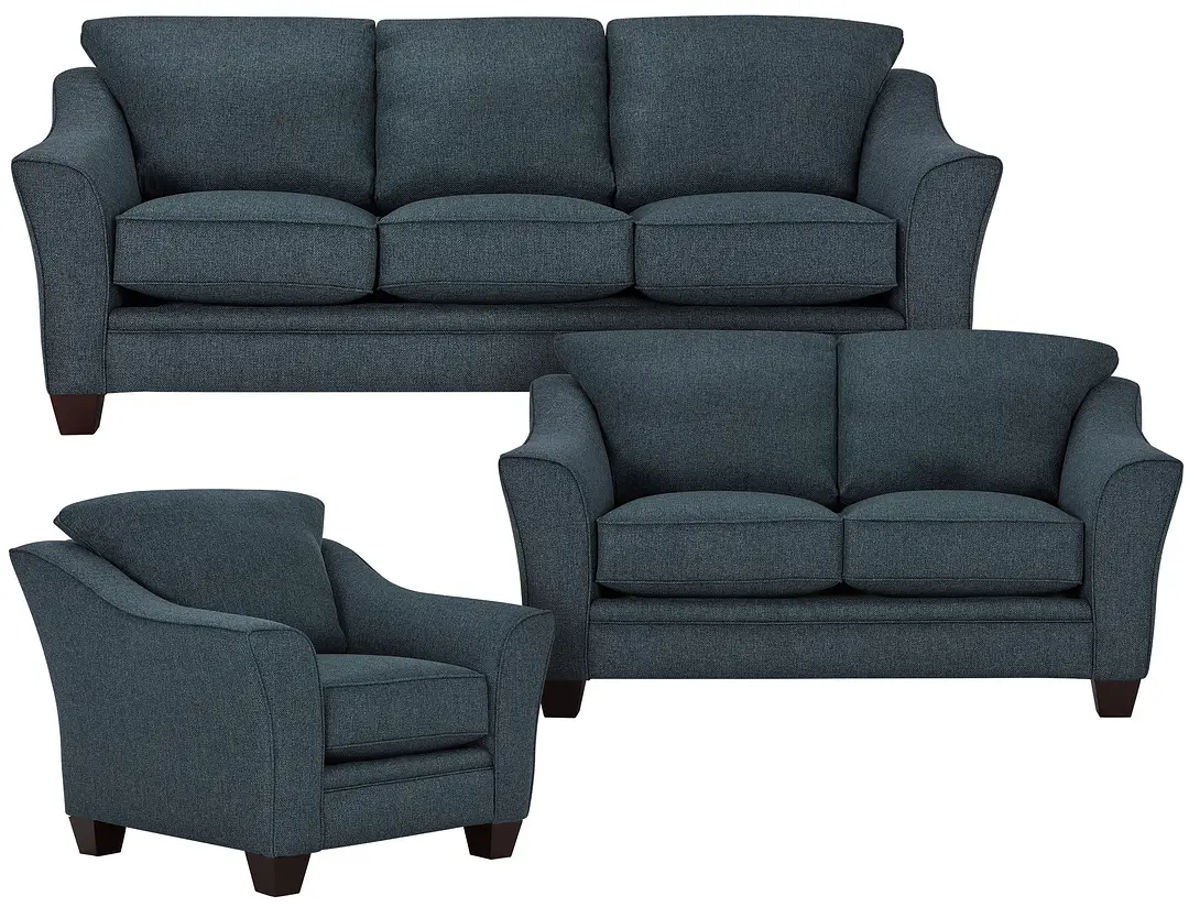 Avery Dark Blue Fabric Living Room Avery Dark Blue Fabric Living Room