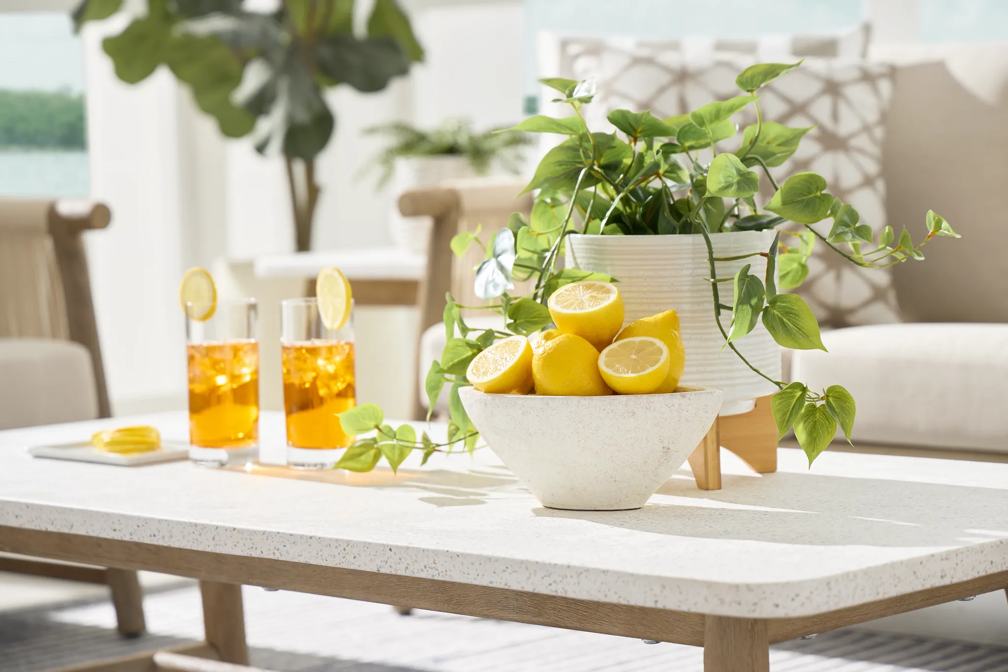 Azure Light Tone Rect Coffee Table