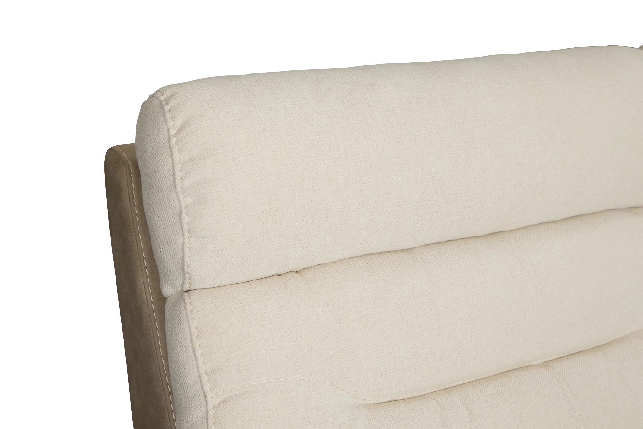 Travis Light Beige Fabric Large Dual Power Reclining Two-arm Sectional