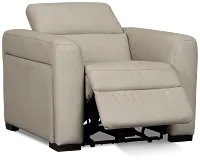 Melody Light Gray Micro Power Recliner