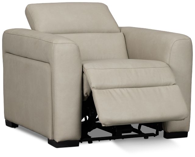 Melody Light Gray Micro Power Recliner