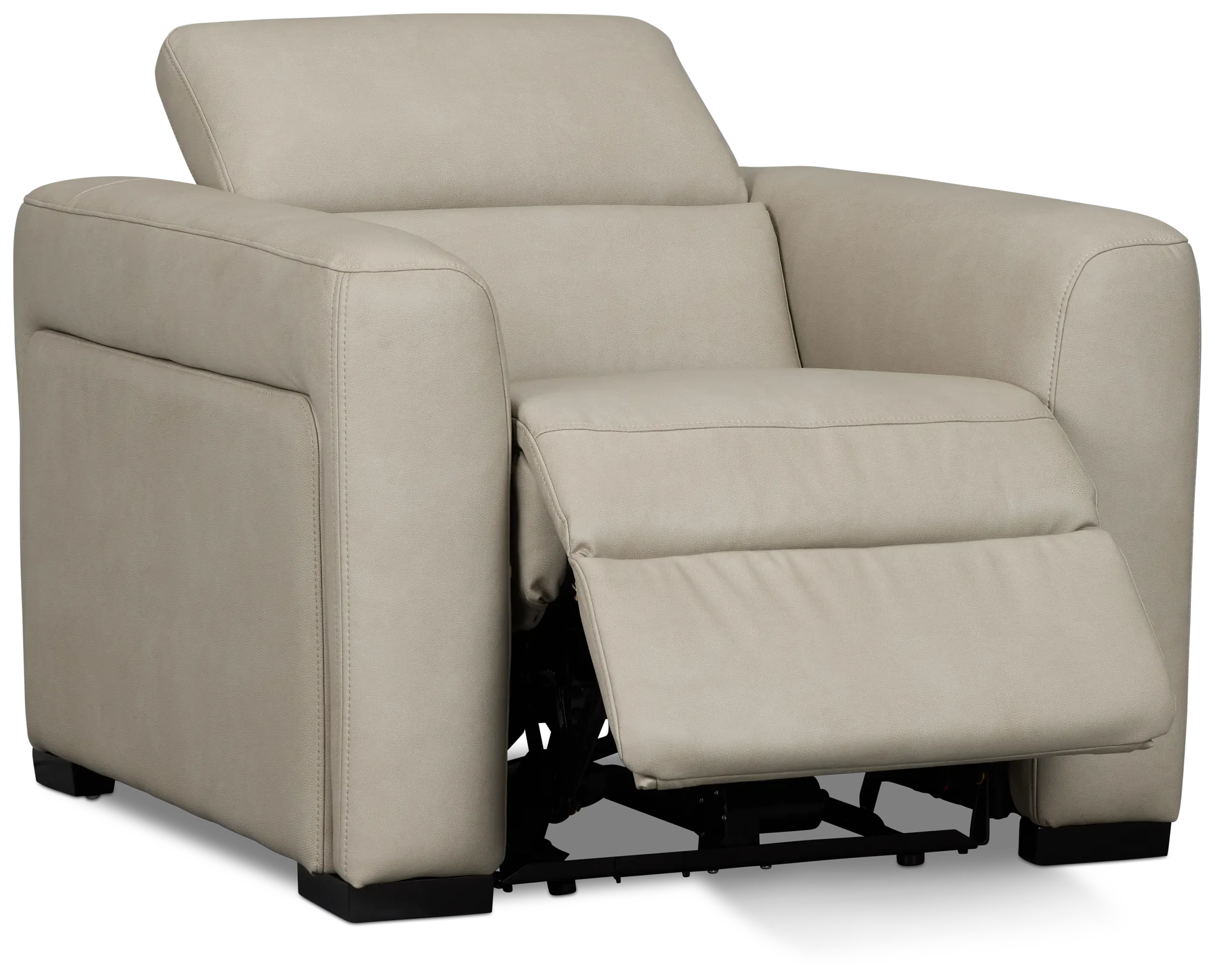 Melody Light Gray Micro Power Recliner